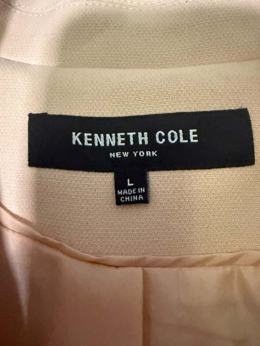 Kenneth Cole Coat Size L Pink Notched Lapel Single Breasted - Picture 3 of 9